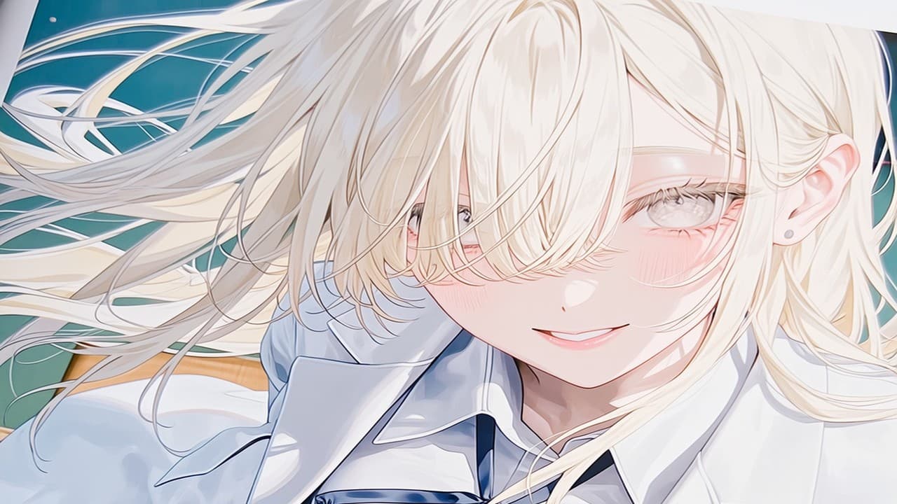 A warm, smiling anime character in a candid, approachable moment