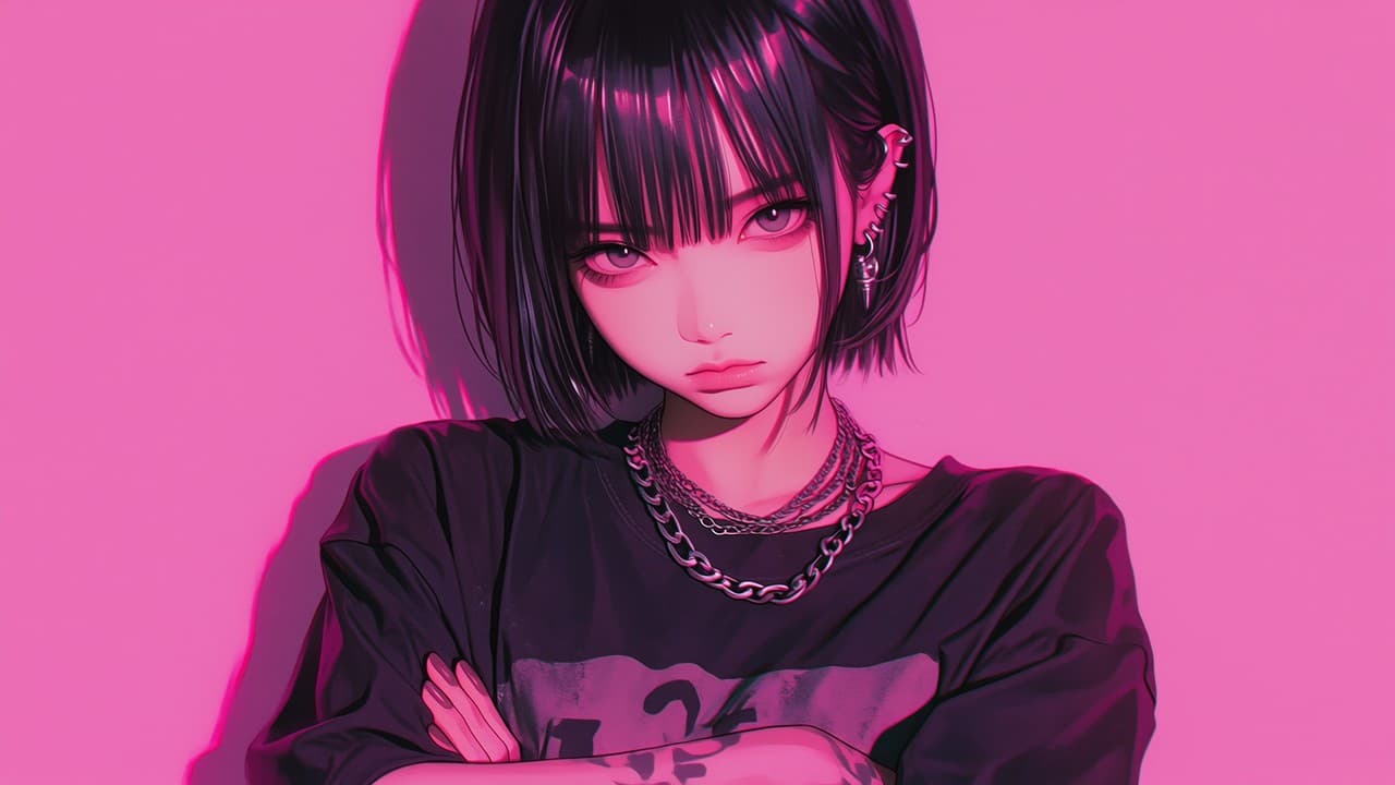 An anime character with arms crossed, giving a direct, confrontational look
