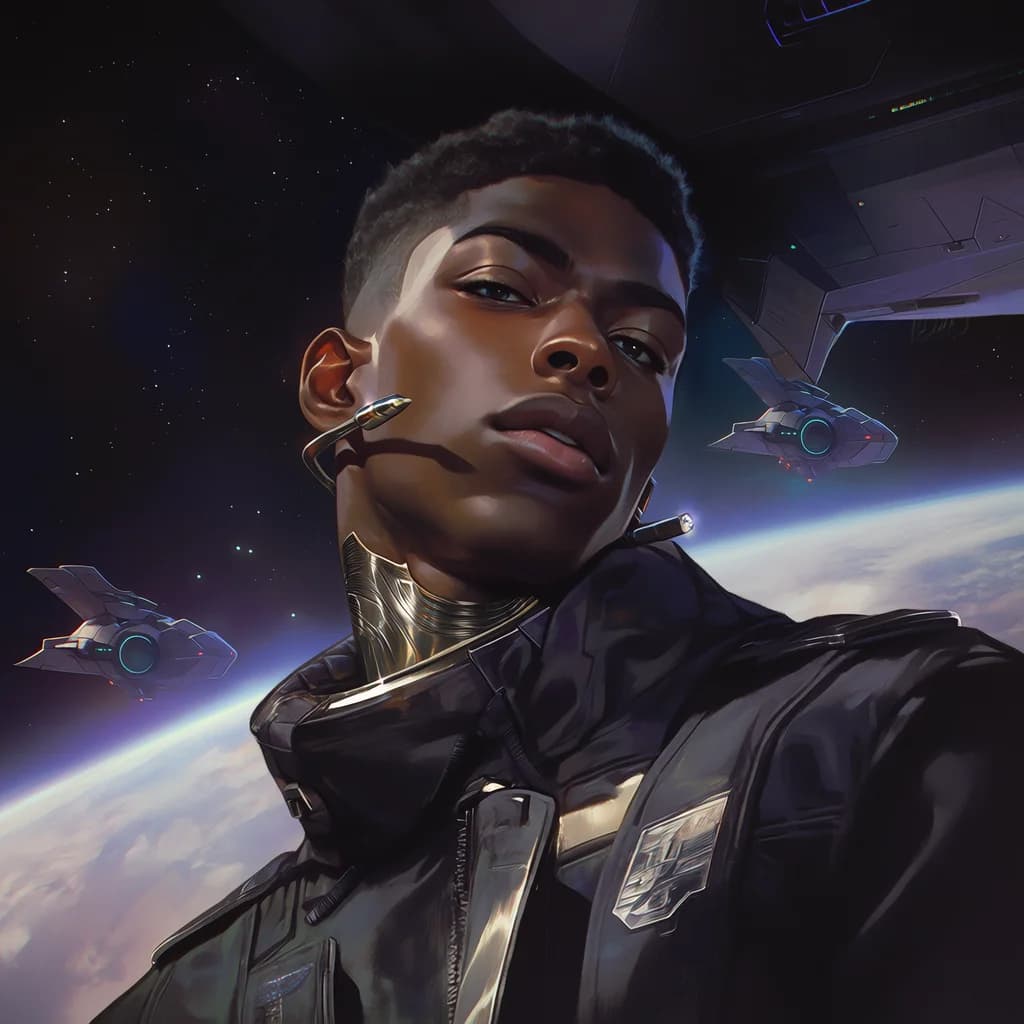 Jax "Neon" Crowe — Sci-Fi AI character