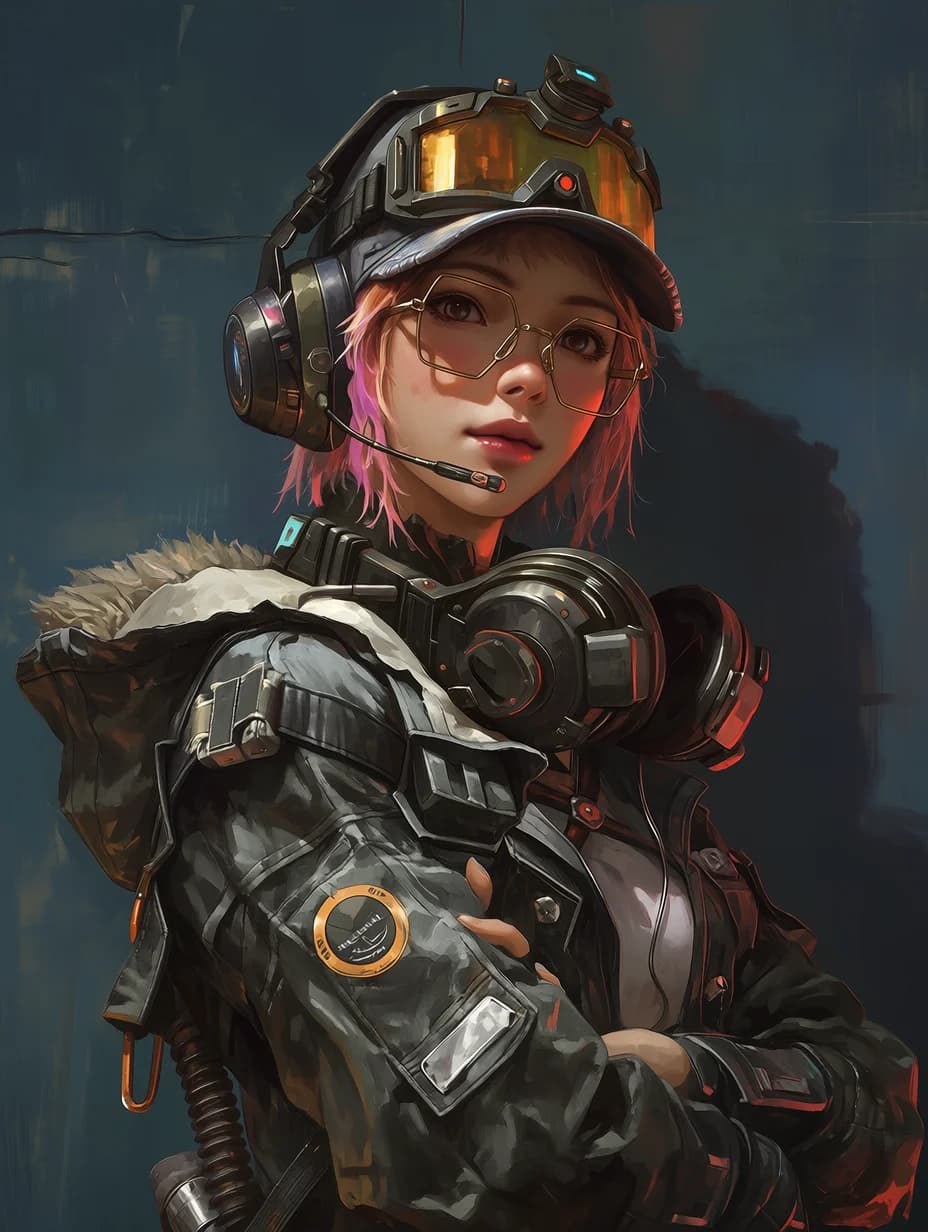 Lira "Spark" Voss — Sci-Fi AI character