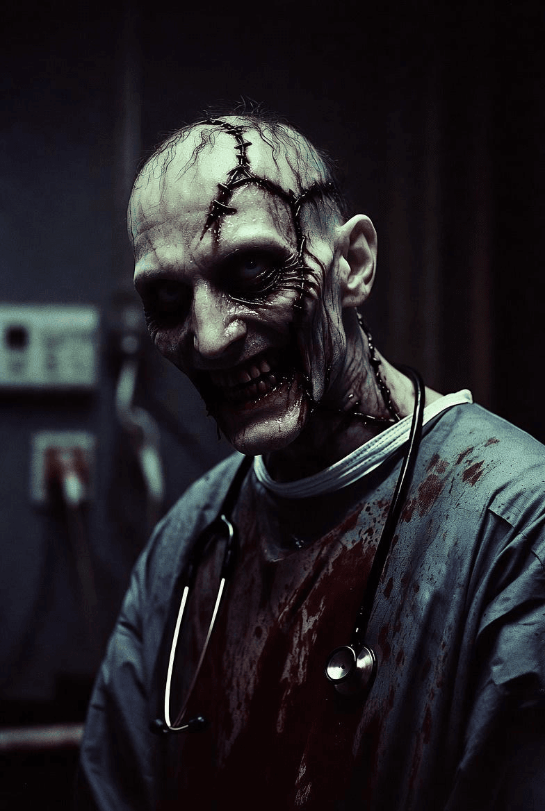Dr. Cain "The Stitcher" Marrow — Horror AI character