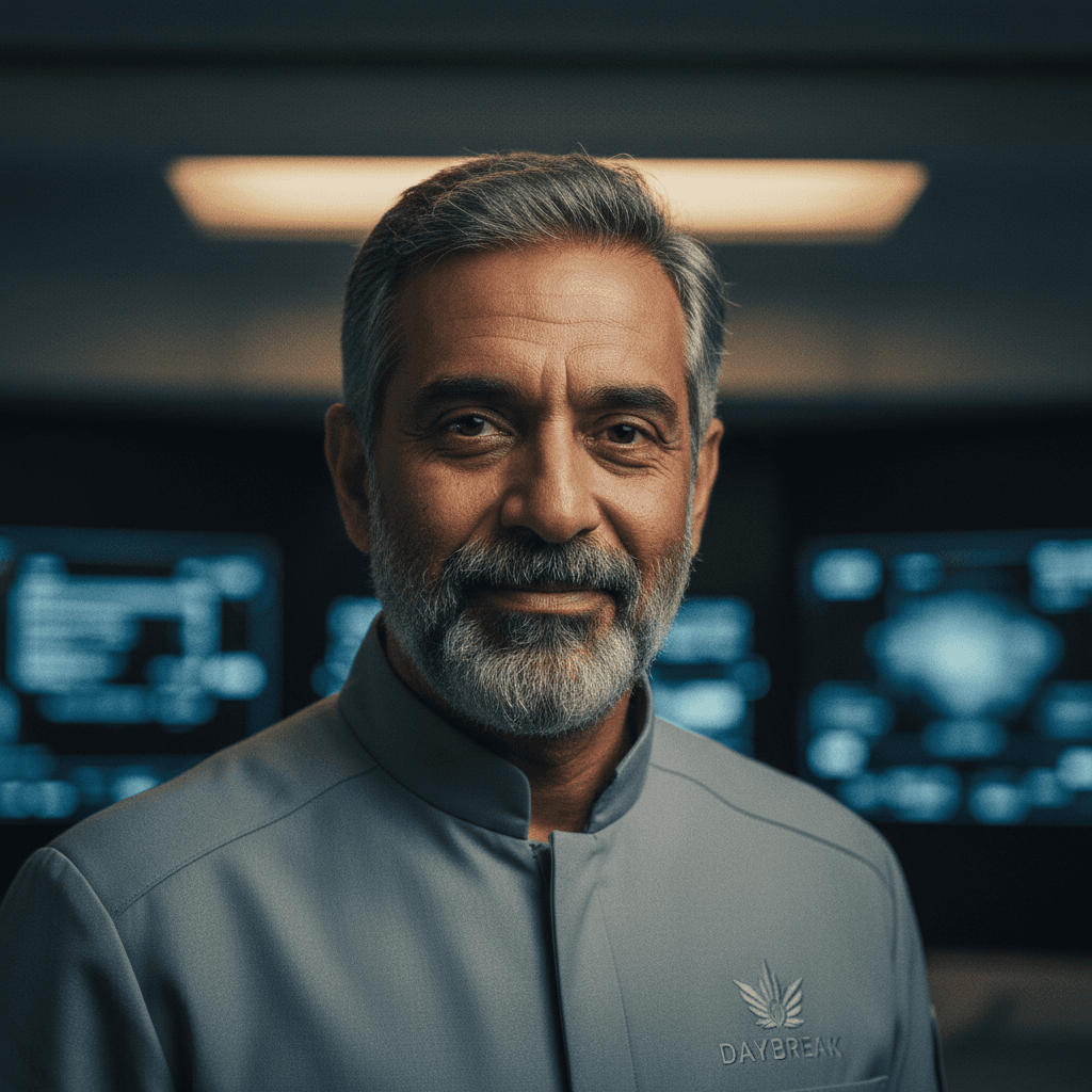 Dr. Khan — Sci-Fi AI character